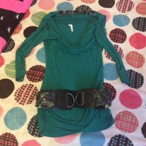 A dressey top and waist belt from Maurice's