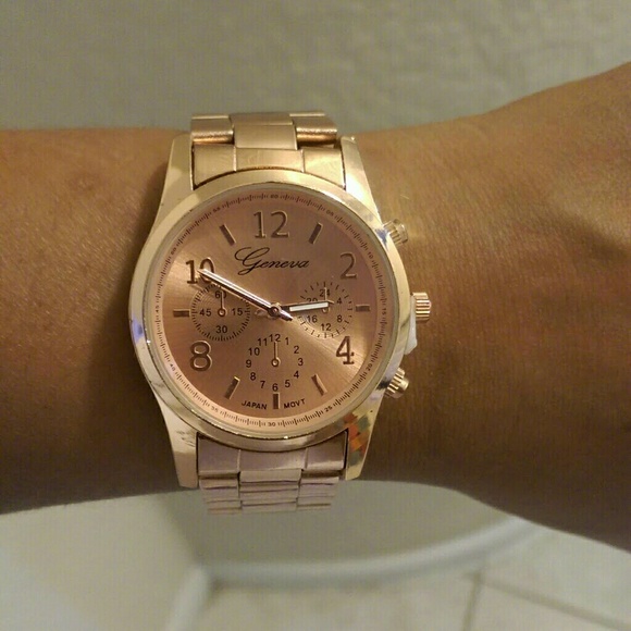 Rose Gold Tone Geneva Watch