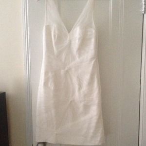 Monique Lhullier White Chiffon Dress size 8
