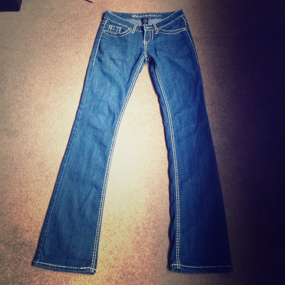 5 long blue asphalt jeans