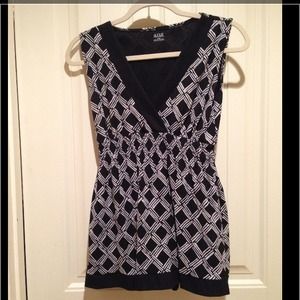 Black and white blouse