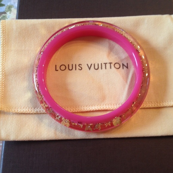 Authentic LV Pink Bangle with Swavorski Crystals. - Picture 3 of 4