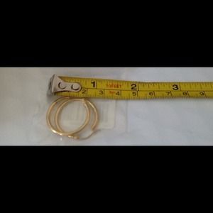 14 karet gold hoops 1 inch new