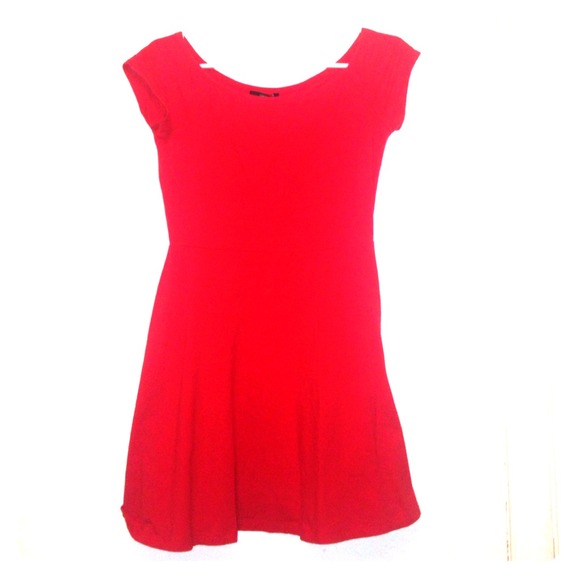 Forever 21 Red Skater, A-line, fit and flare Dress
