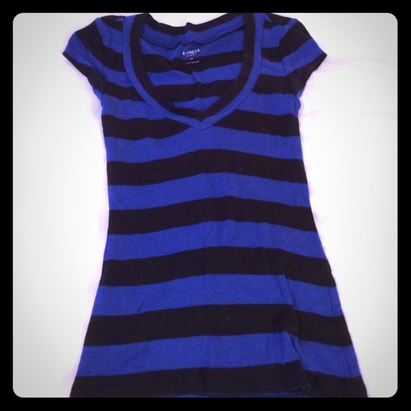 Black & Blue striped tee