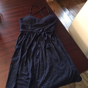 Sweetheart neckline blue dress