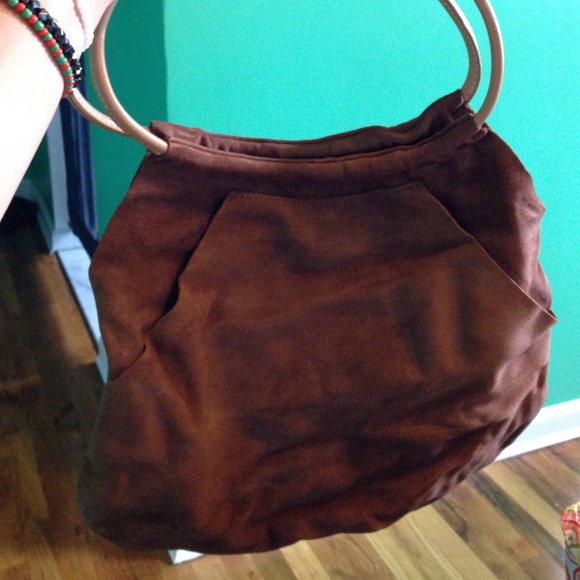 Gap brown suede hand bag NWOT