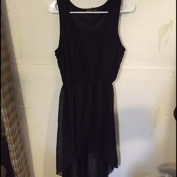 Black hi-low dress