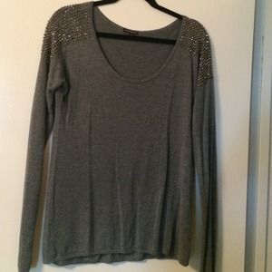 Shoulder studded sweater