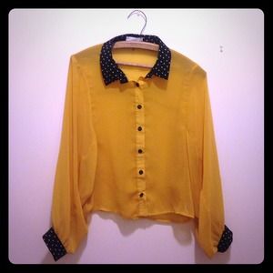 Live tree cute, yellow dress shirt