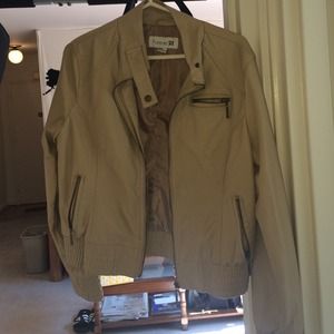 Forever 21 brown leather jacket M