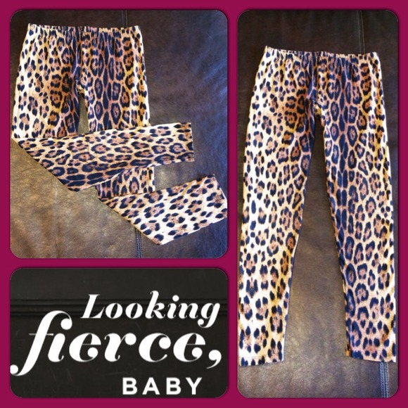 Pants - LEOPARD PRINT LEGGINGS Animal Print Tights Pants