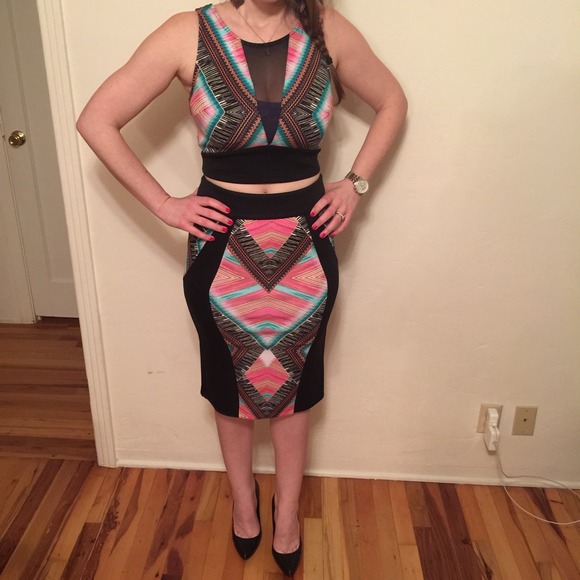 Bebe crop top and matching pencil skirt! - Picture 2 of 4