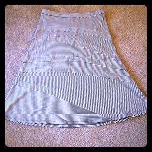 Layered striped skirt