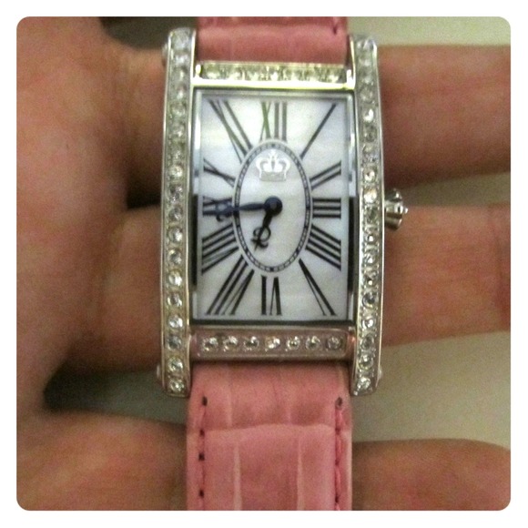 Juicy Couture pink rhinestone watch