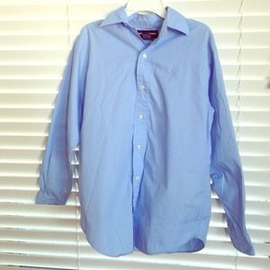 Sky blue button down blouse