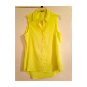 Button sleeveless shirt by Express.