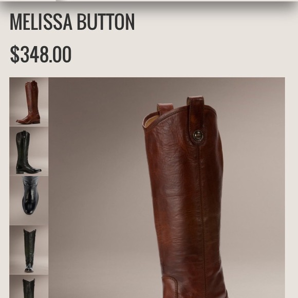 Frye Melissa Button Boots. Brown, Size 7.5