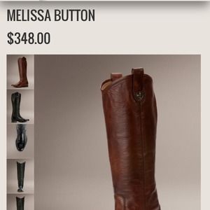 Frye Melissa Button Boots. Brown, Size 7.5