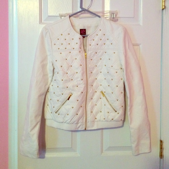 white pleather jacket