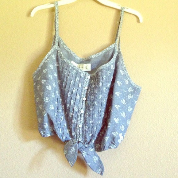 Button down crop top