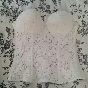 White lace bustier