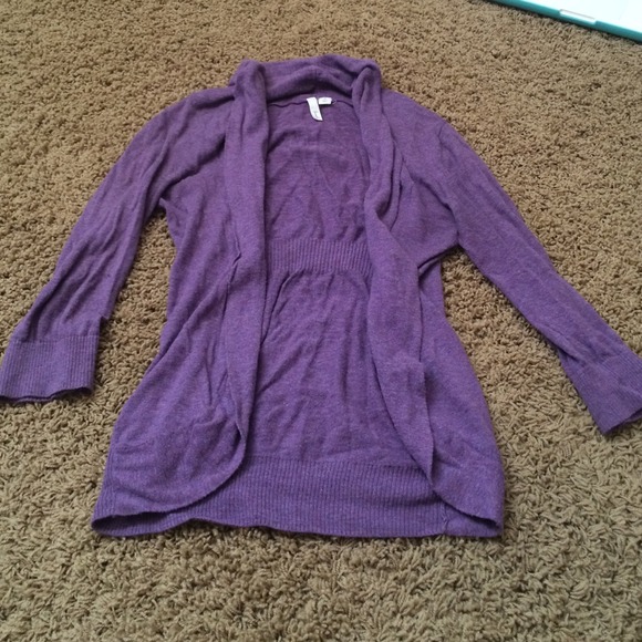 Purple cardigan