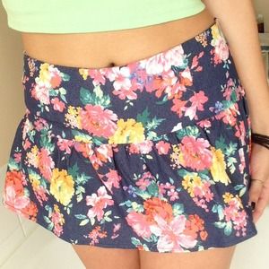 Super cute denim floral skort