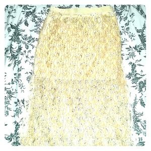 Vintage style lace & beaded high waisted skirt