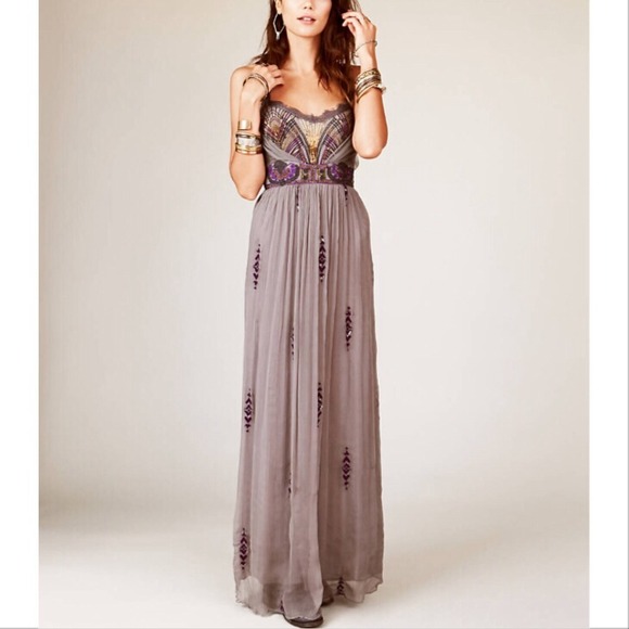 Free People Dresses & Skirts - SOLD Free People Grey Artemis Gown
