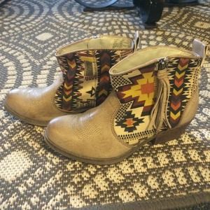 Big Buddha Tribal Ankle Booties