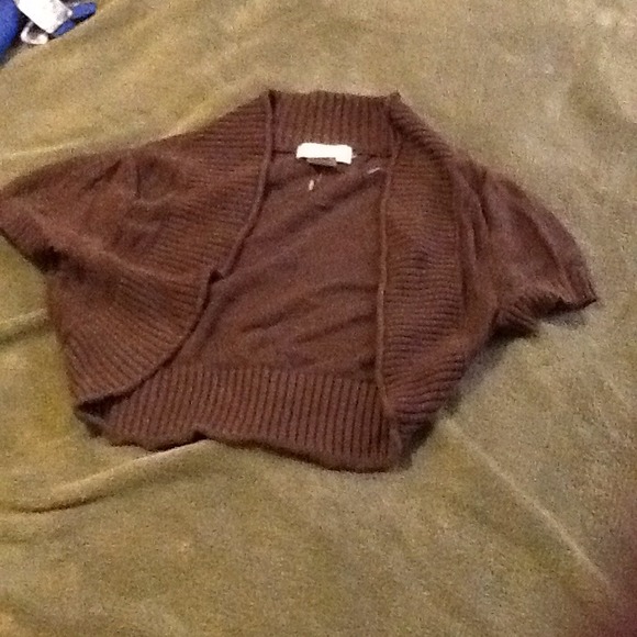 Brown cropped cardigan