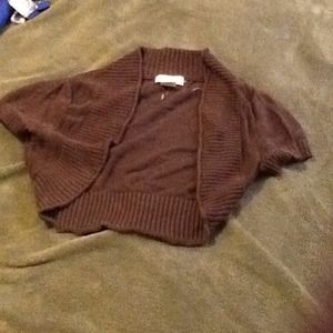 Brown cropped cardigan