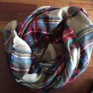 Zara plaid blanket scarf