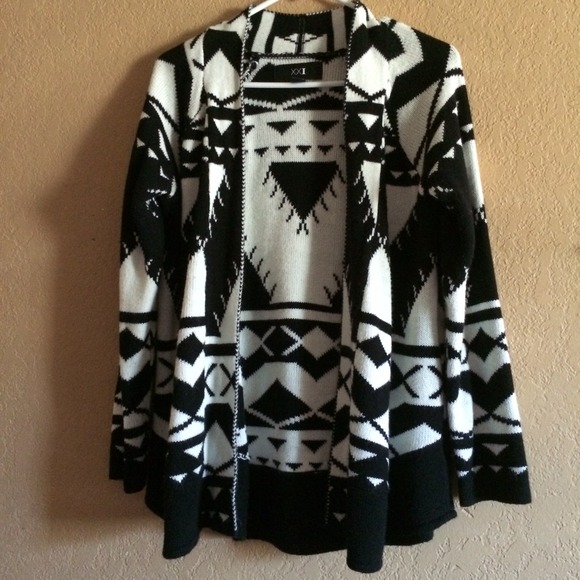 Tribal print cardigan sweater