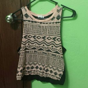 Cute open side aztec tank top!
