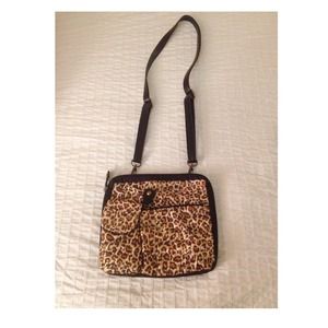Chico's leopard print crossbody purse