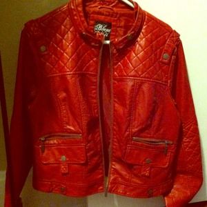 Red pleather jacket