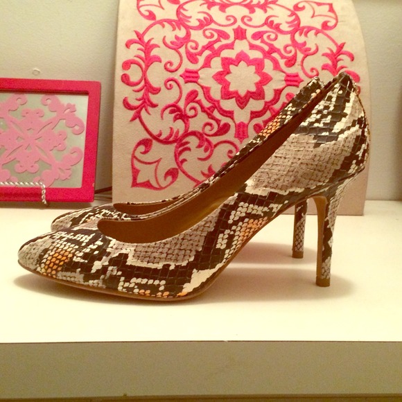 Coach snakeskin pump