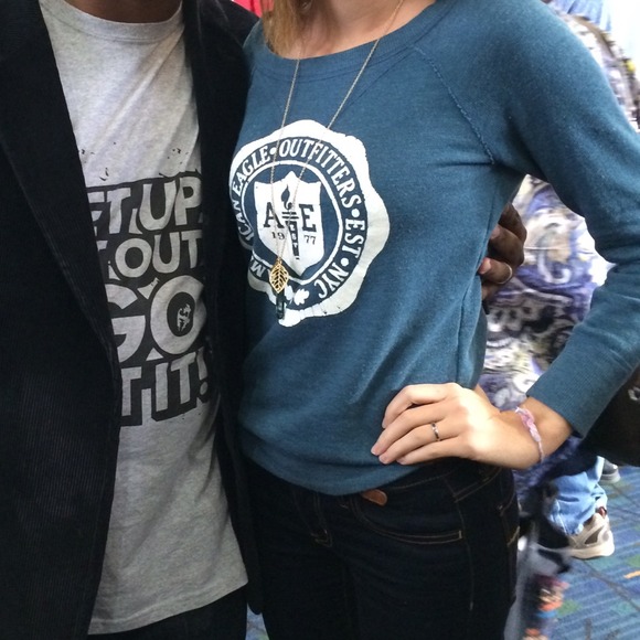 AEO sweater as seen on me in the picture