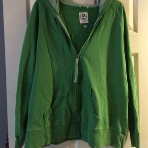 Green zip up