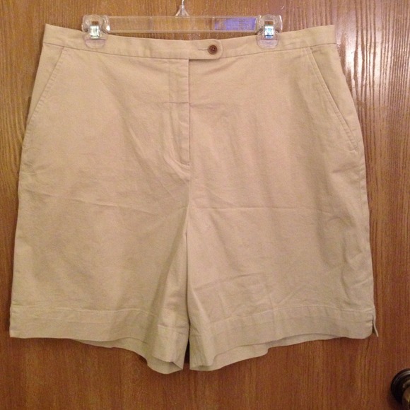 French designer tan shorts!
