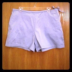 Pale blue shorts!