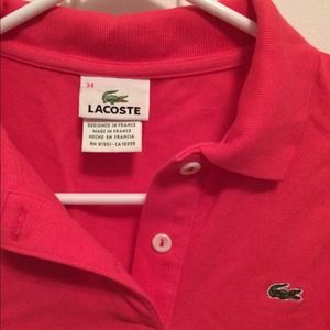 Lacoste pink polo tank