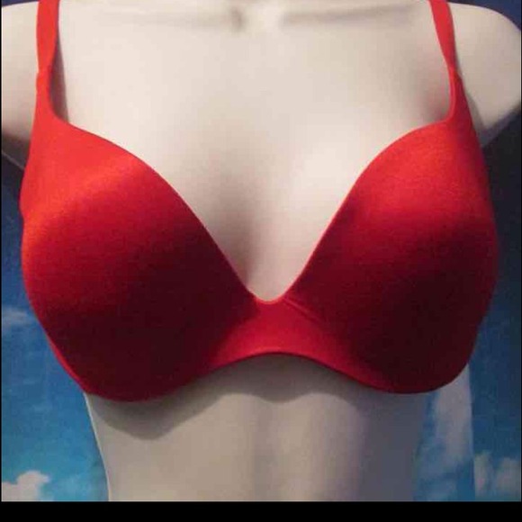 Red Victorias Secret PushUp Bra 34D NWOT