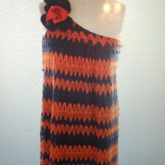 Judith March crochet one shoulder dress