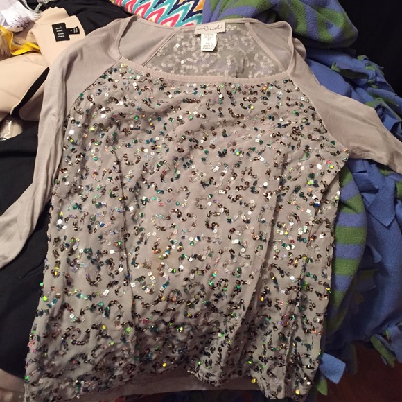 Sequined 3/4 sleeve