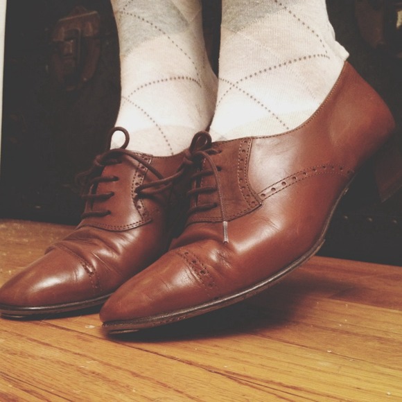 👞Vintage Italian Oxford lace-up leather shoes👞