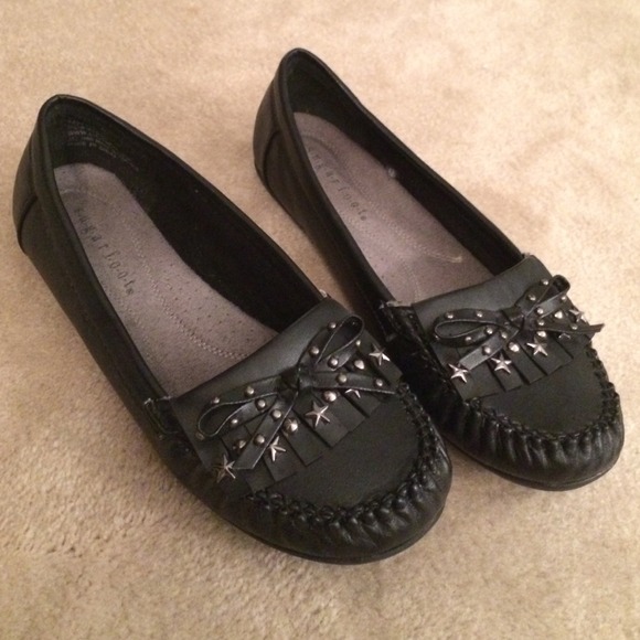 ON HOLD Black Studded Flats