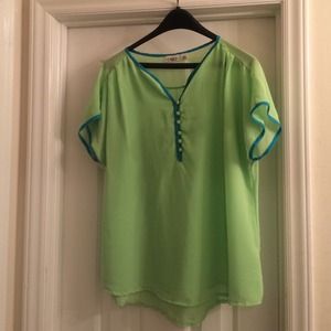 Green and blue top